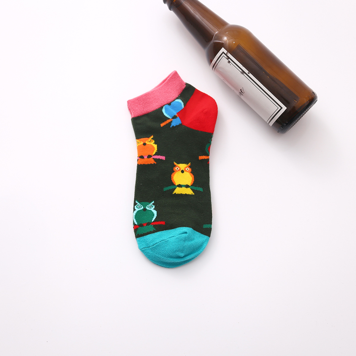 5 Pairs Shallow Mouth Socks Cartoon Socks Fruit Food Spring Summer Men Women Socks Wholesale